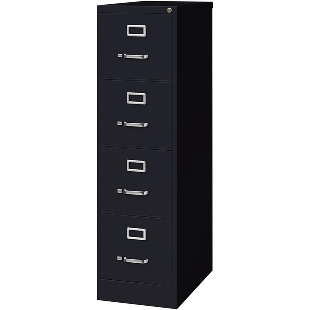 4 Drawers Black Metal Filing Cabinet J71283