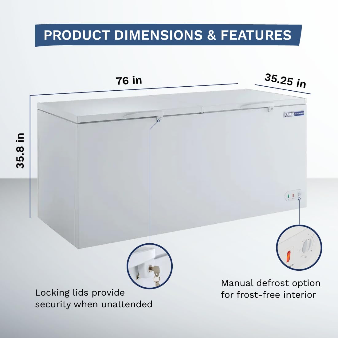 White 30 Cu Ft Chest Freezer W2677