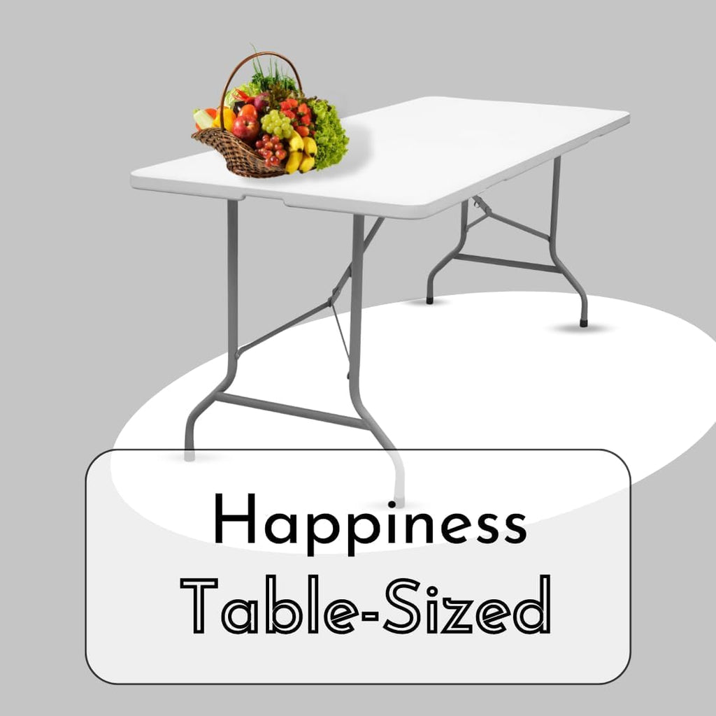 6ft White Portable Folding Utility Table S749926