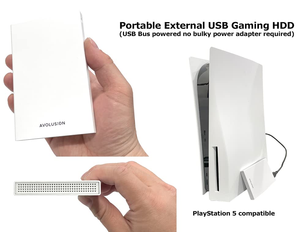 2TB USB 3.0 Portable External Gaming Hard Drive White Z5879