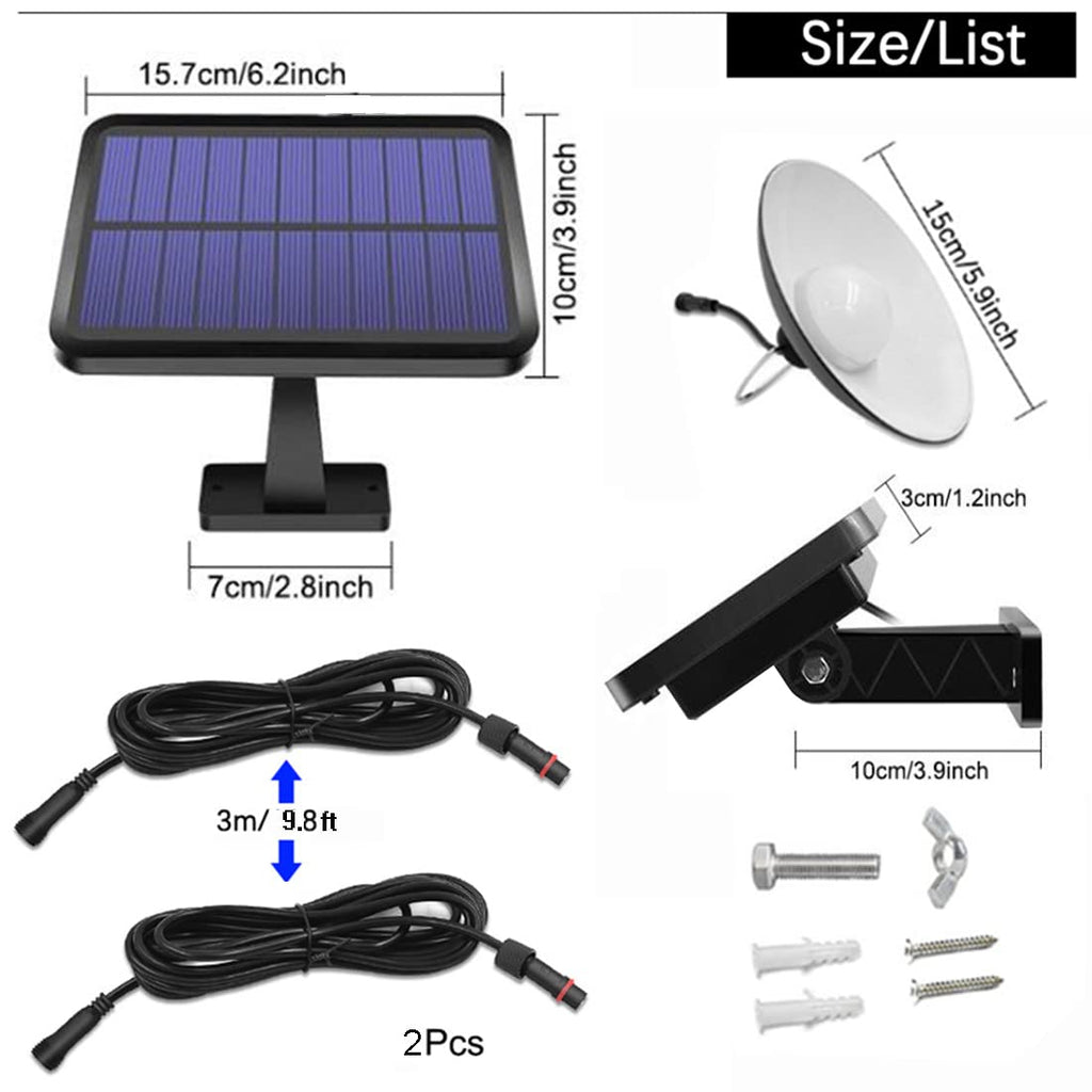 Solar Pendant Lights IP65 Waterproof Dusk to Dawn with Remote Controller L1951
