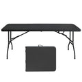 6 FT Black Folding Table with Carry Handle N308130