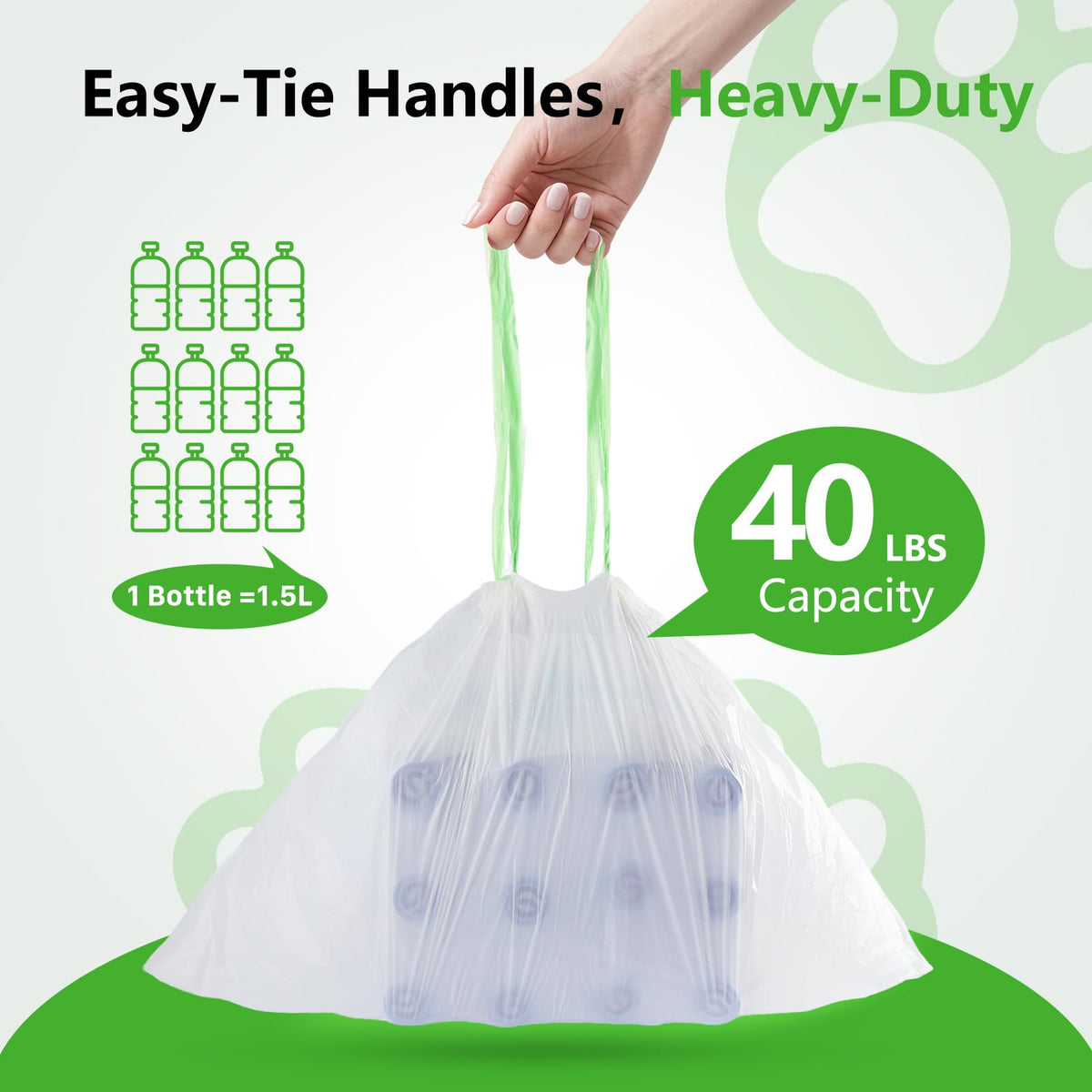 40 Count Cat Litter Box Liners with Drawstring D32024