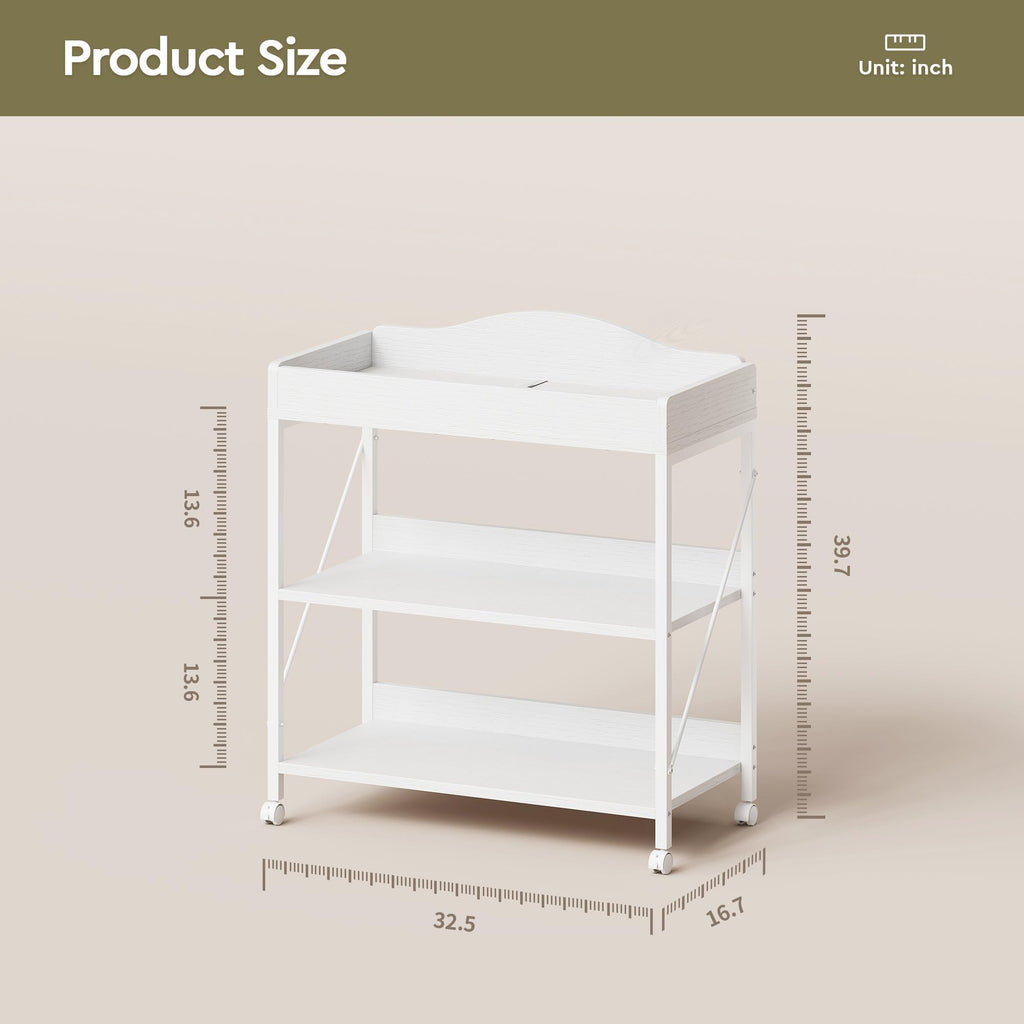 White Baby Changing Table with Pad M91155
