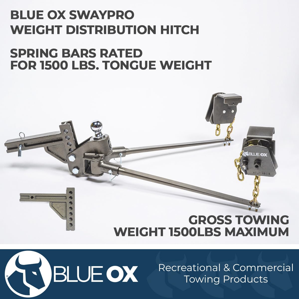 Weight Distributing Hitch 9 Hole Shank 2000lbs Tongue 20000lbs Towing F9662