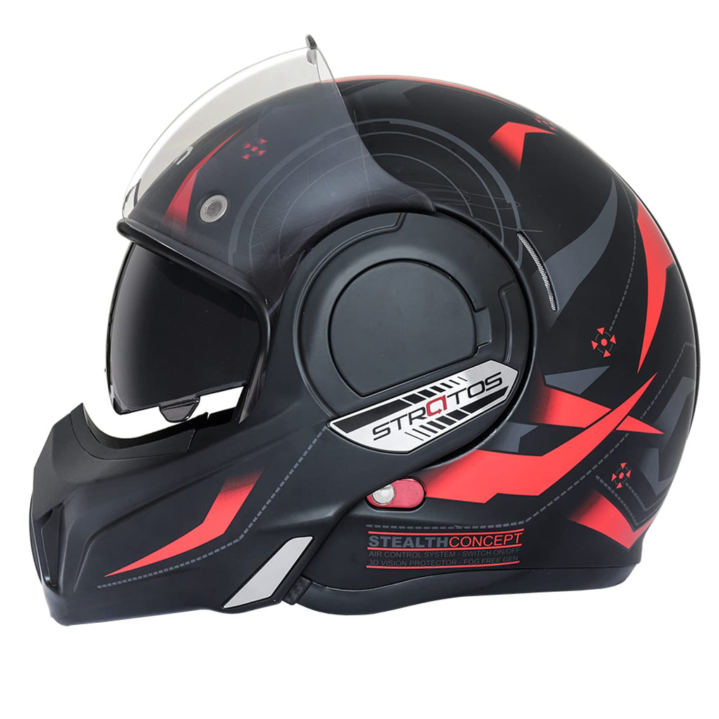 Full Face Motorcycle Helmet DOT Approved Modular with Anti-Fog Dual Visors U419