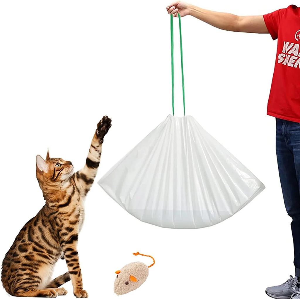40 Count Cat Litter Box Liners with Drawstring D32024