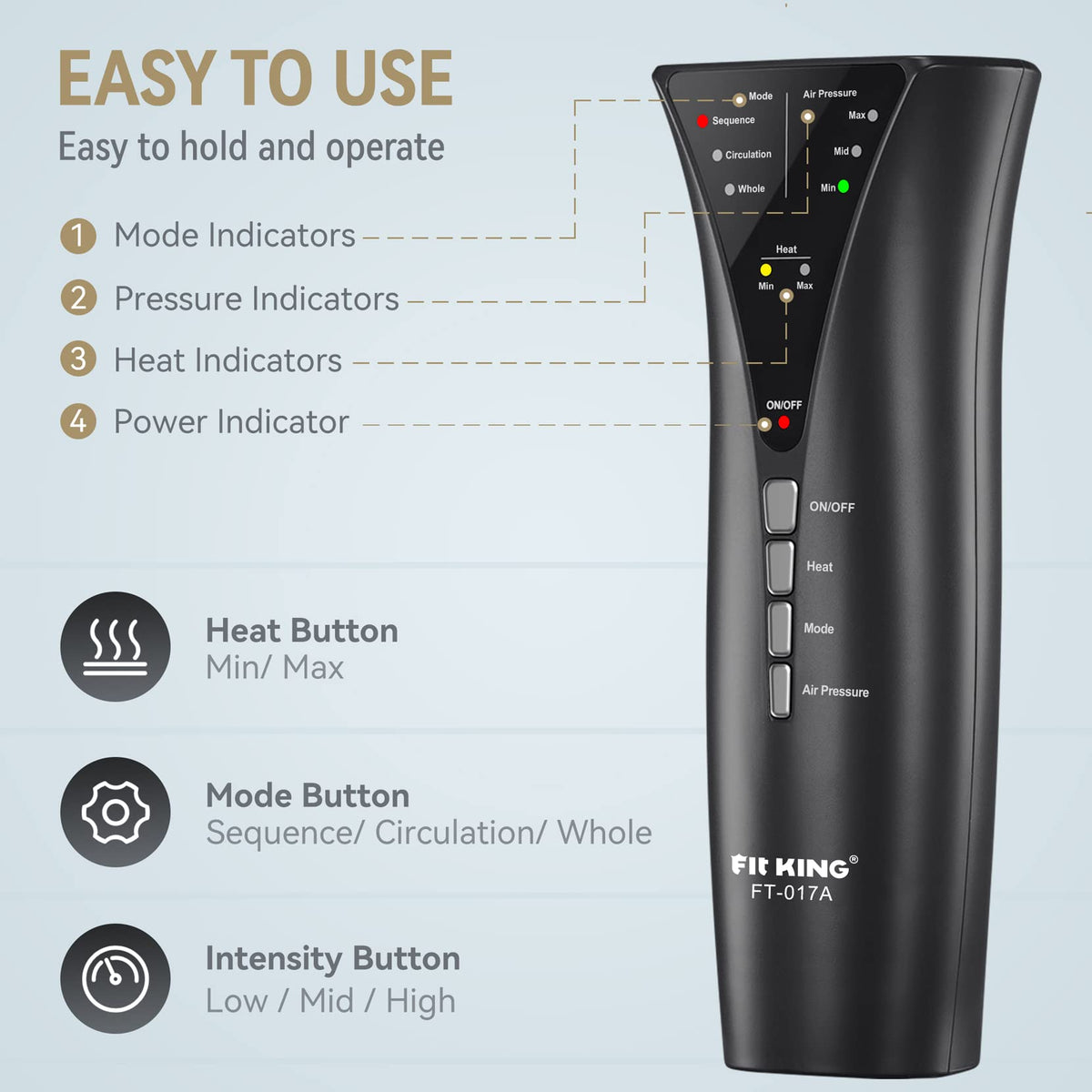 Air Compression Leg Massager with Heat W719221
