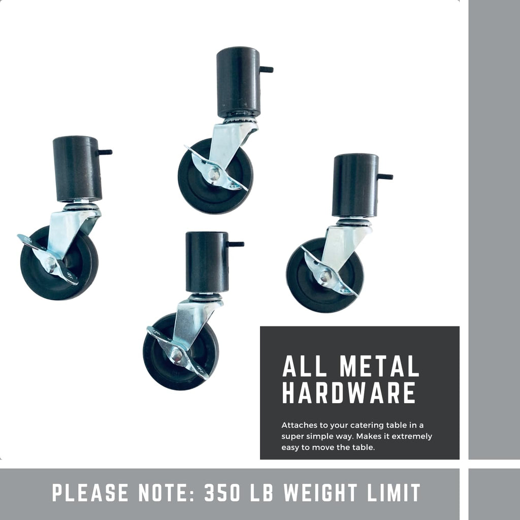 Folding Table Caster Wheels 3” Locking Casters I6827
