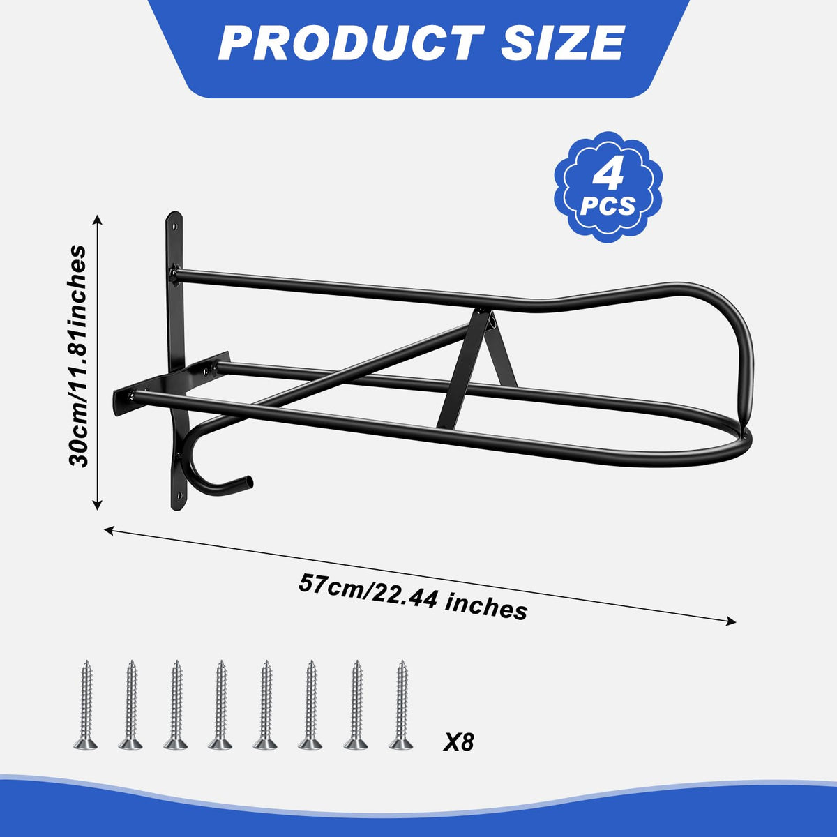 4 Sets Wall Mounted Saddle Rack W3279