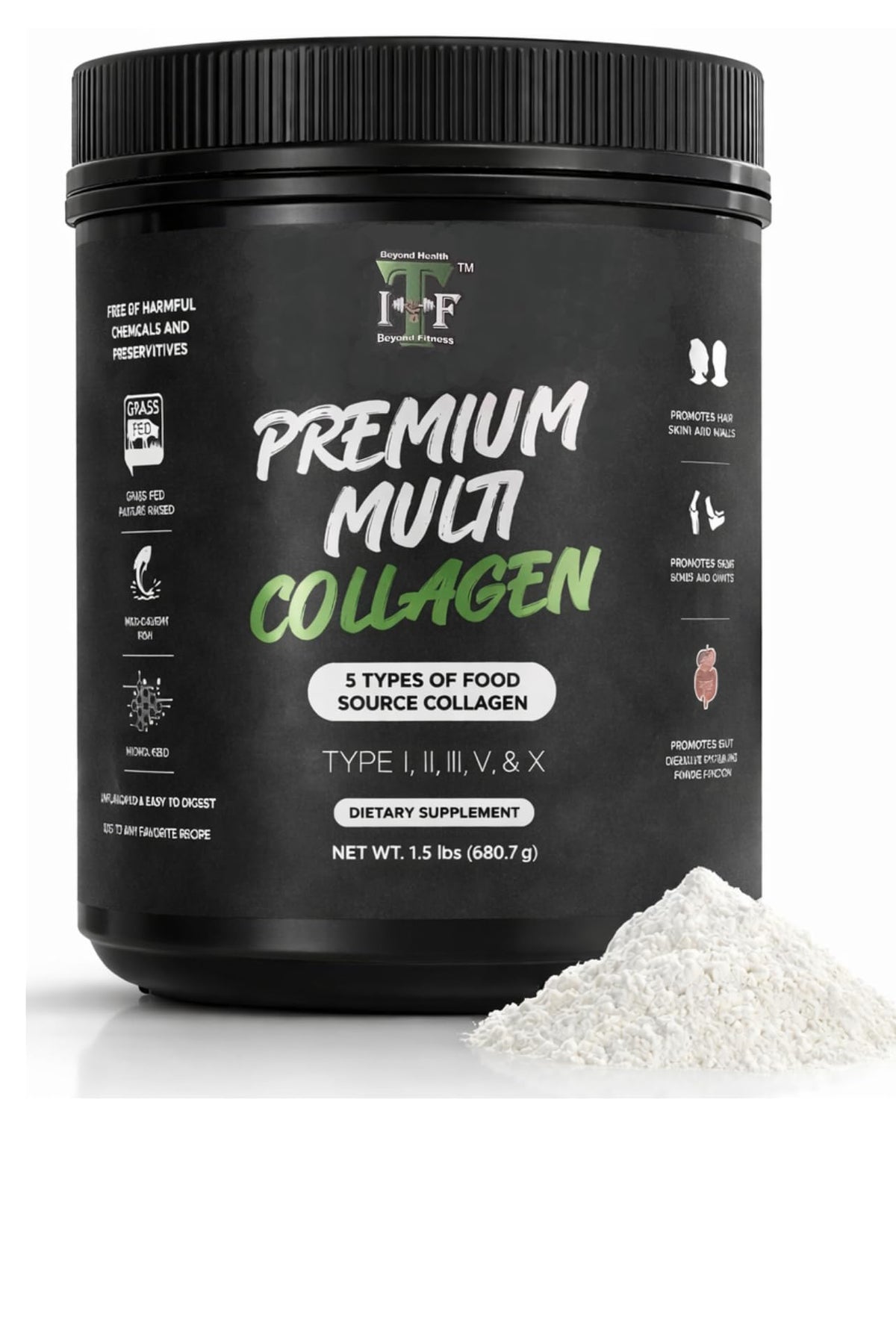 Unflavored Multi Collagen Peptides Powder F82082