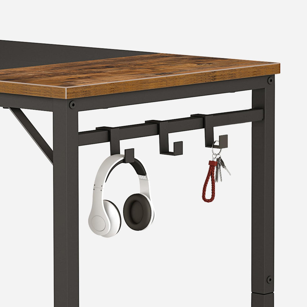 31.5 Inch Computer Desk with Power Outlet and USB Charging Ports W9514