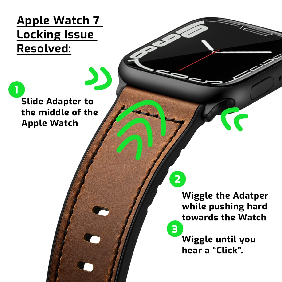 Leather Silicone Hybrid Watch Band 49mm 46mm 45mm 44mm 42mm N233685