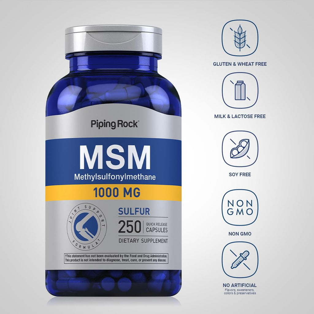 MSM 1000mg Capsules 250 Count A65460