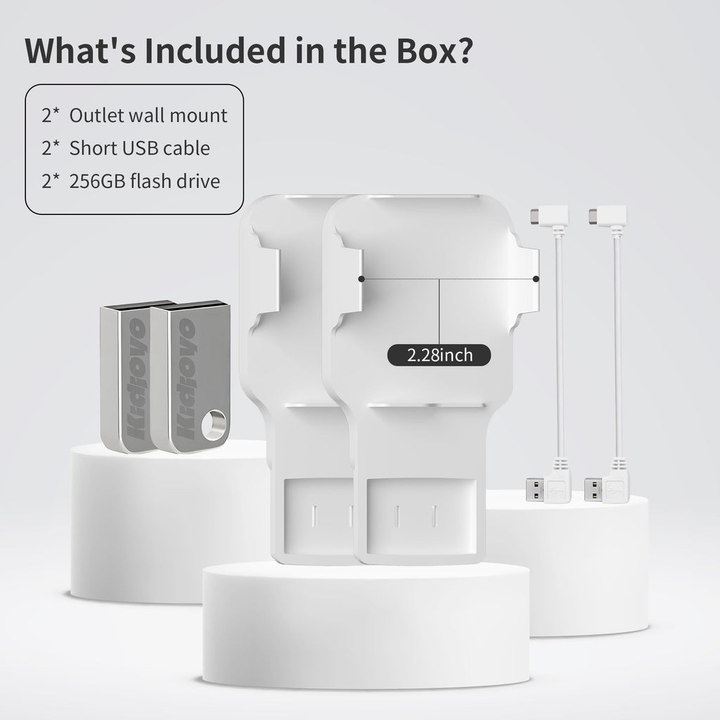 256GB USB Flash Drive & Wall Mount (2 Pack) Z171896