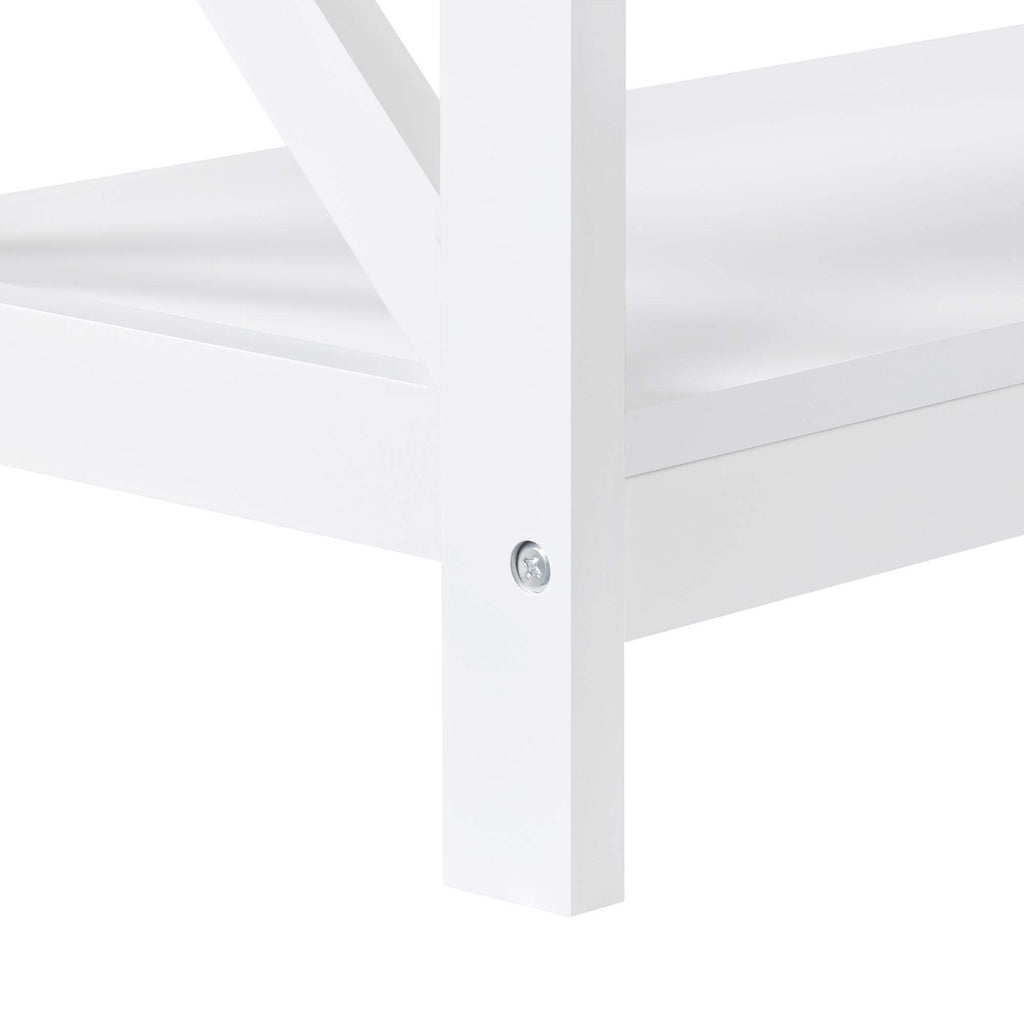 White 3-Tier Narrow Console Table G876869