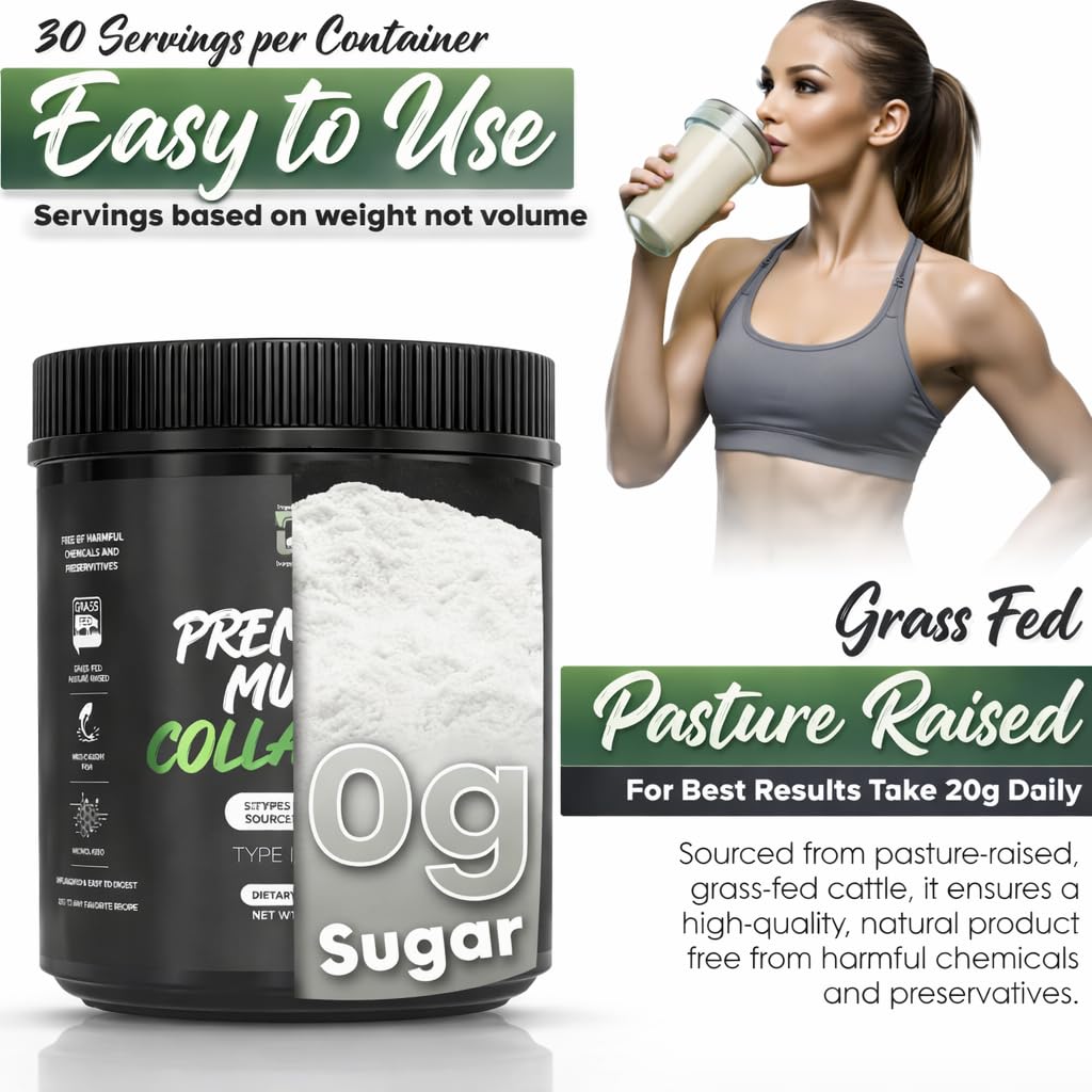 Unflavored Multi Collagen Peptides Powder F82082