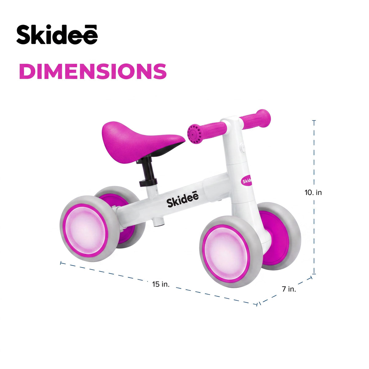 4-Wheel Toddler Balance Bike with LED Wheels I838