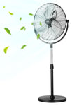 18 Inch Adjustable Height Standing Fan with 3 Speeds, Black Z13774