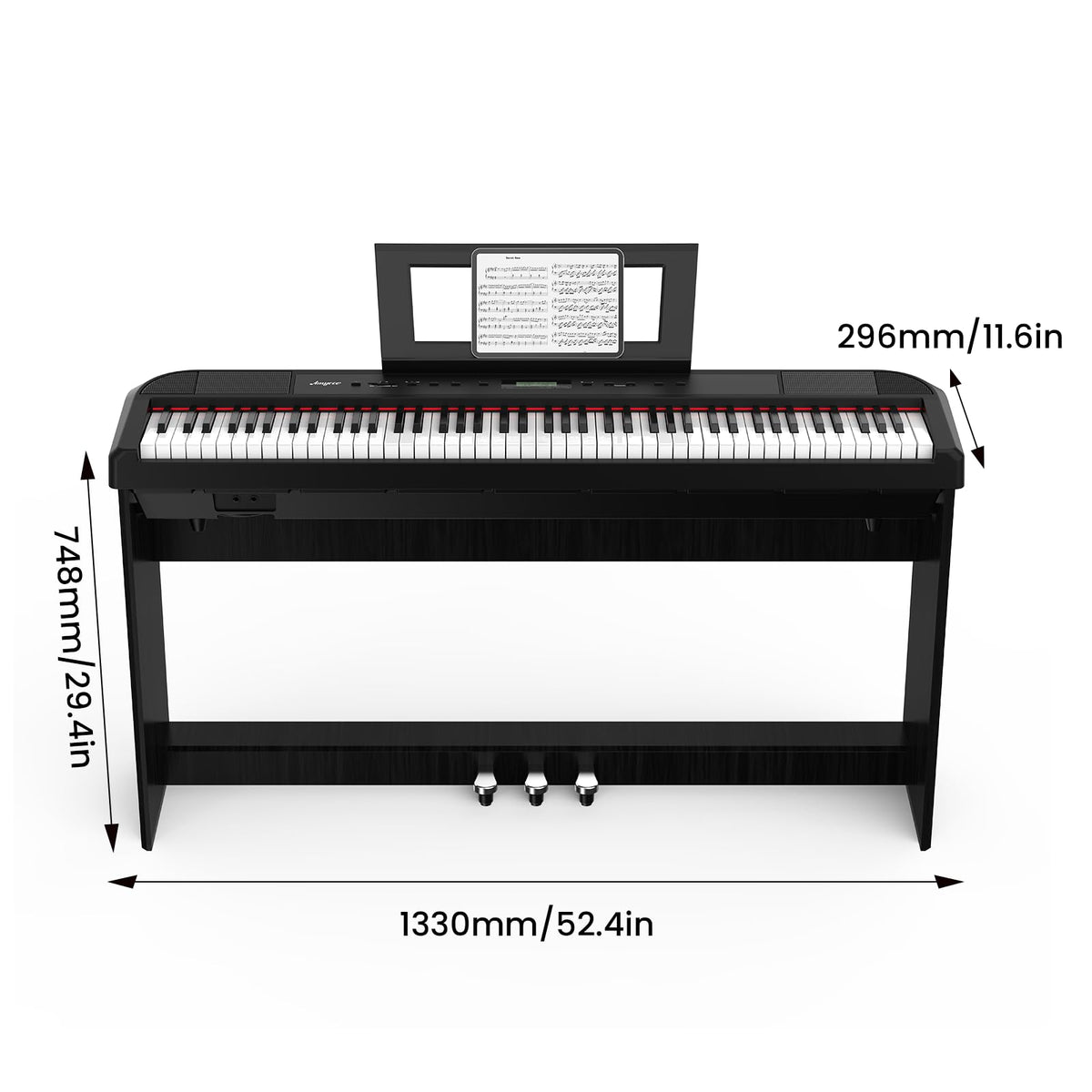 88-Key Weighted Hammer Action Digital Piano with Stand, Headphones, Carrying Case & Power Adapter K39999