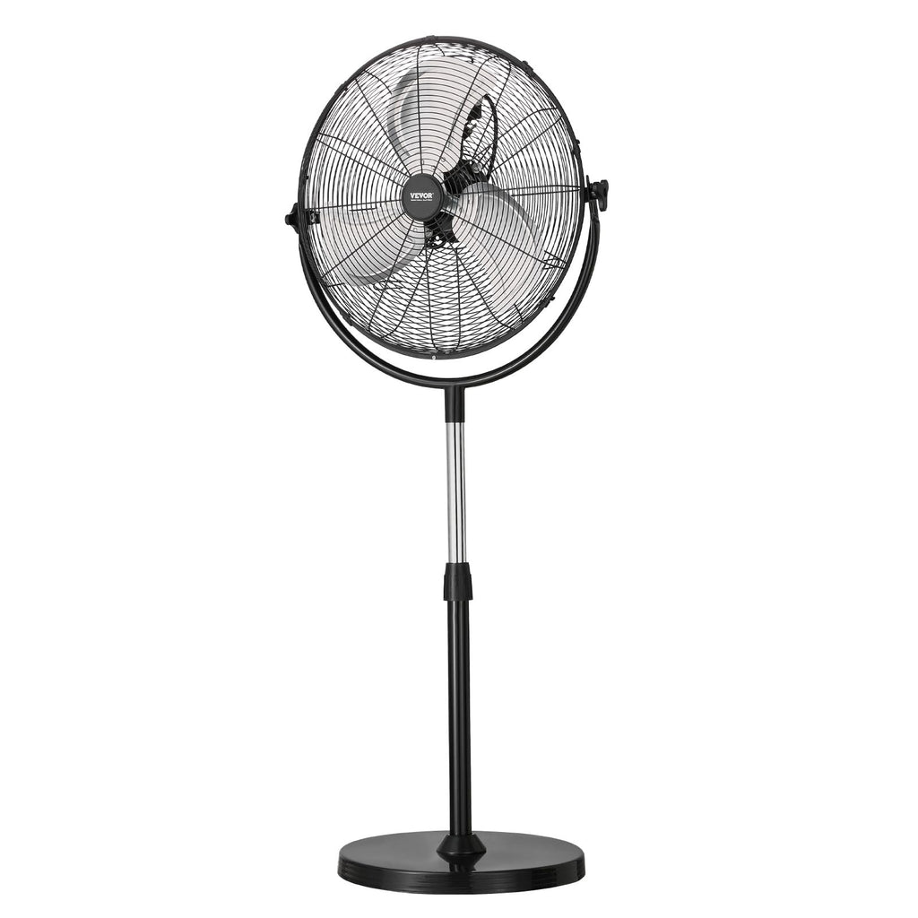18 Inch Adjustable Height Standing Fan with 3 Speeds, Black Z13774