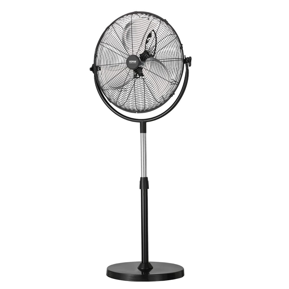 18 Inch Adjustable Height Standing Fan with 3 Speeds, Black Z13774