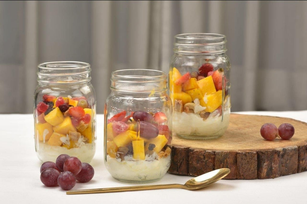 16 oz Regular Mouth Glass Canning Jars with Lids and Rings, 12-Pack V990