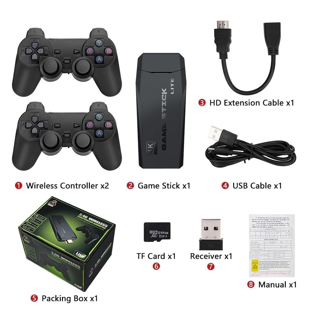 2027 Retro Gaming Console, 20,748+ Retro Game Stick, 27 Emulators G757406