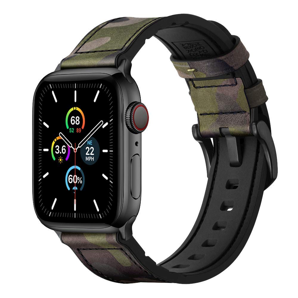 Leather Silicone Hybrid Watch Band 49mm 46mm 45mm 44mm 42mm N233685
