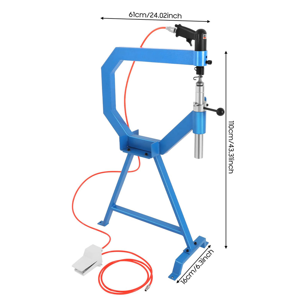 Pneumatic Planishing Hammer with 1/2/3" Anvils Foot Pedal Y425411