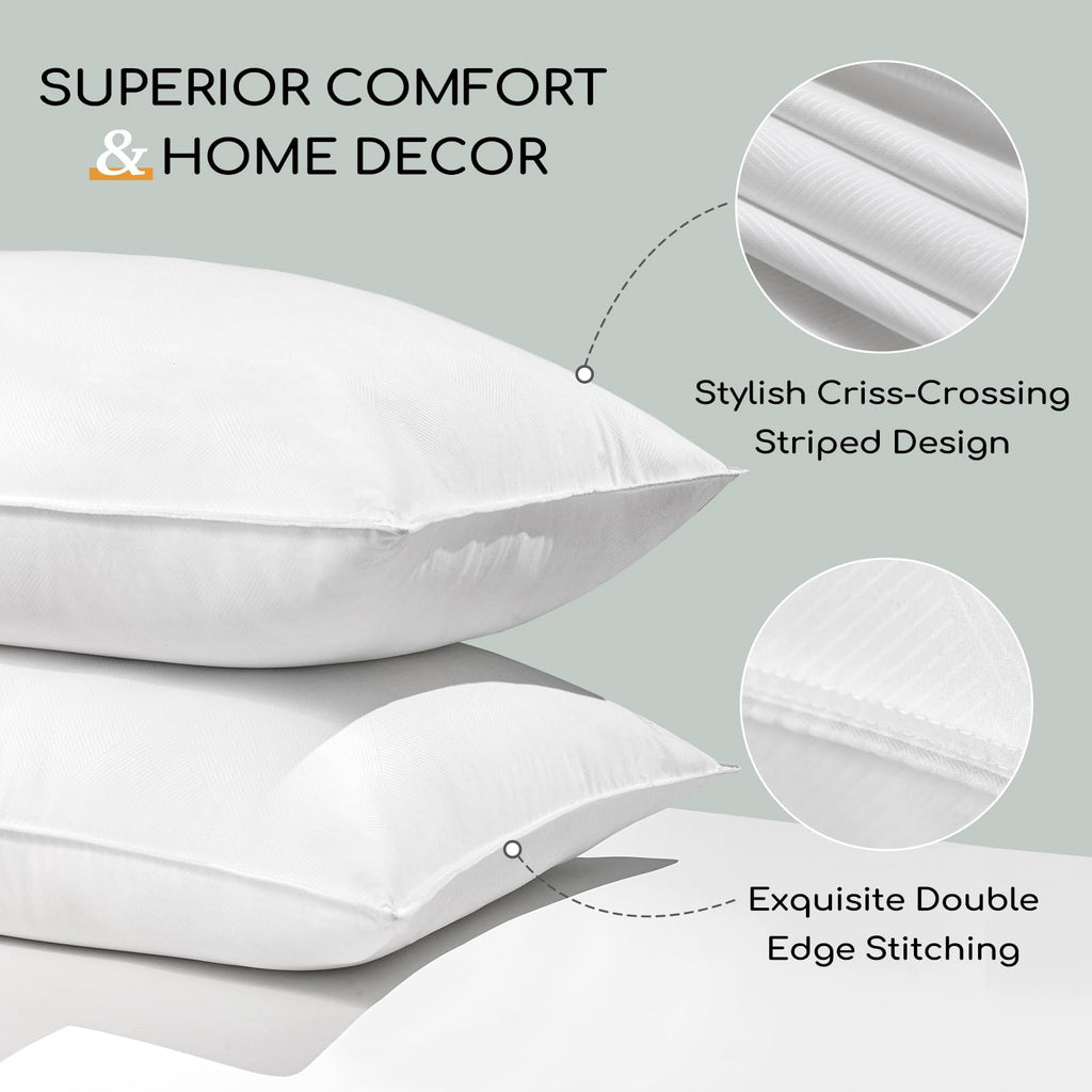 Standard Size Set of 2 Down Alternative Pillows U4748