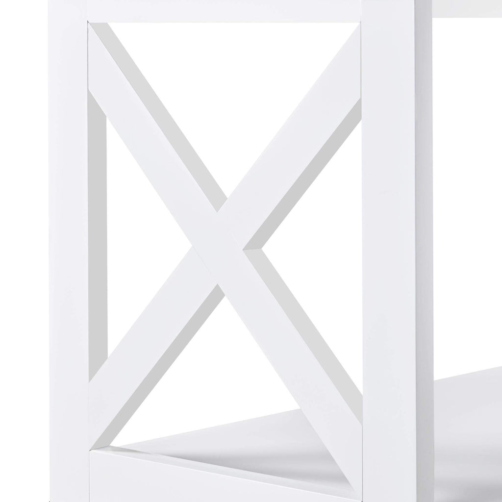 White 3-Tier Narrow Console Table G876869