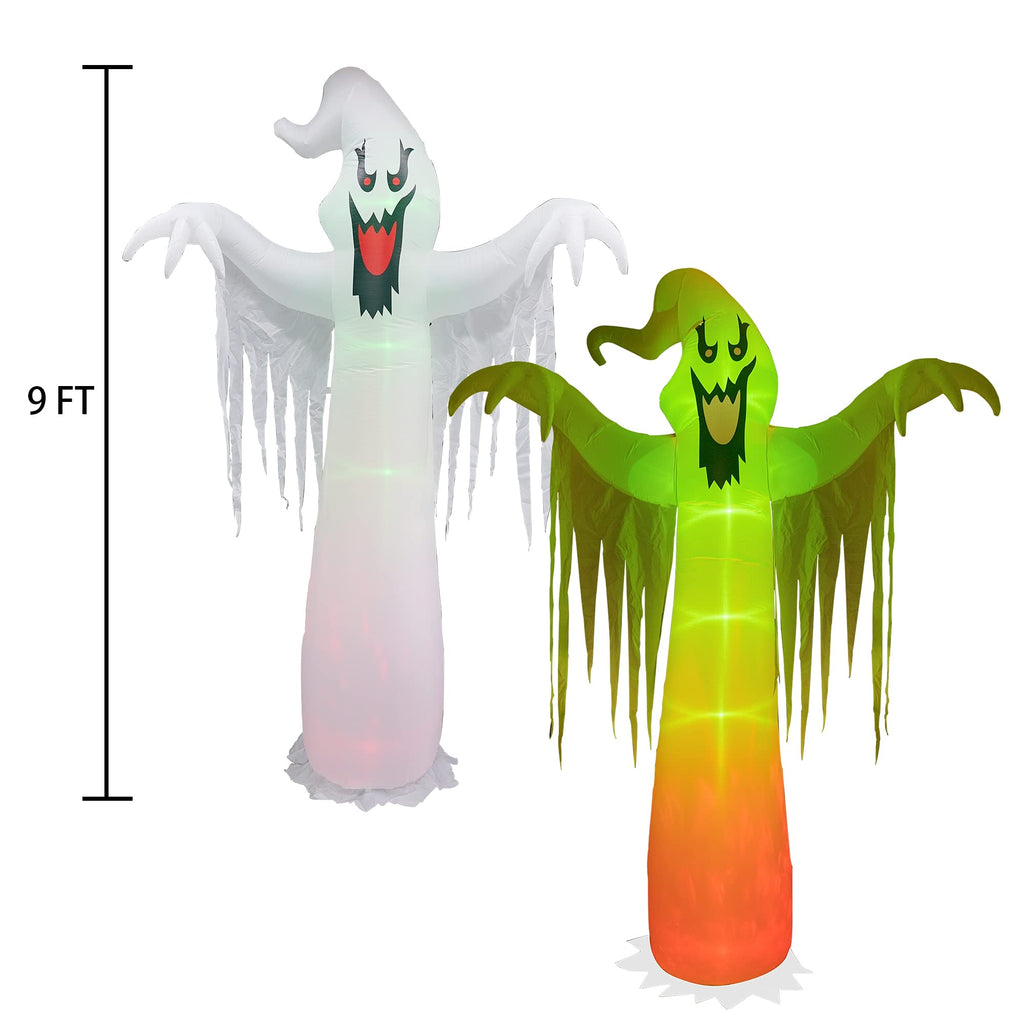 9 FT Halloween Inflatables with Built-in LED Lights Q6490