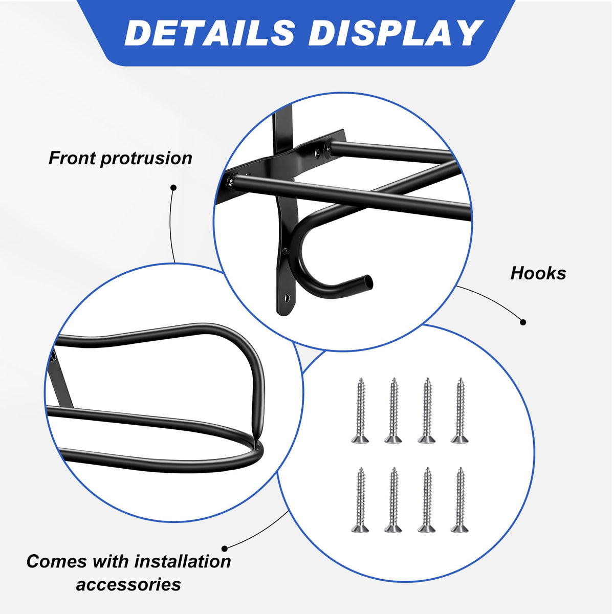 4 Sets Wall Mounted Saddle Rack W3279