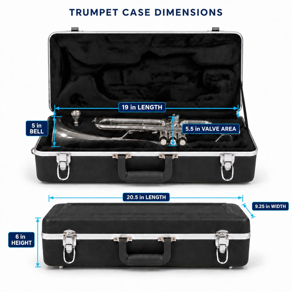 Lightweight ABS Hard Case for Bb Trumpet, Black C36274