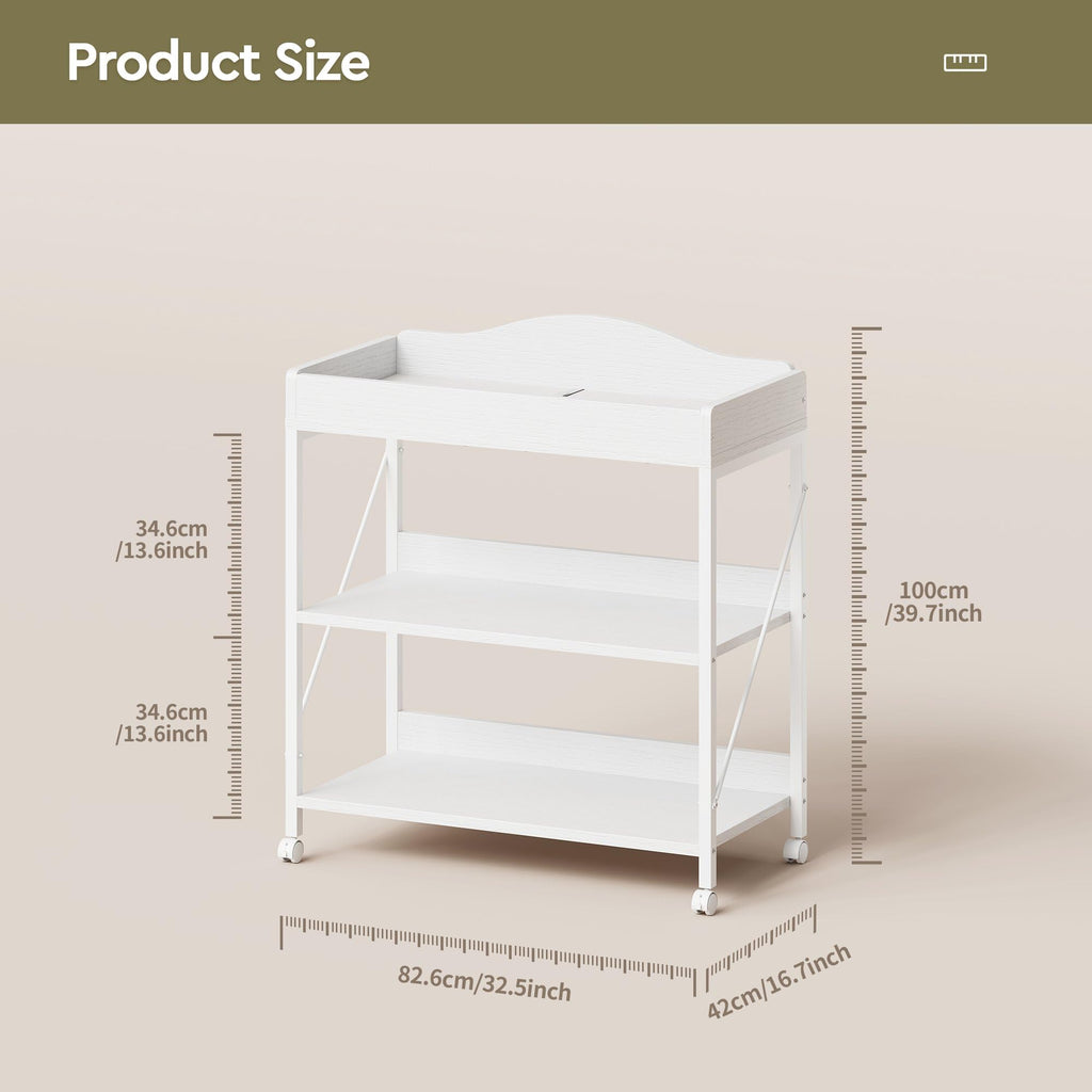 White Baby Changing Table with Pad M91155