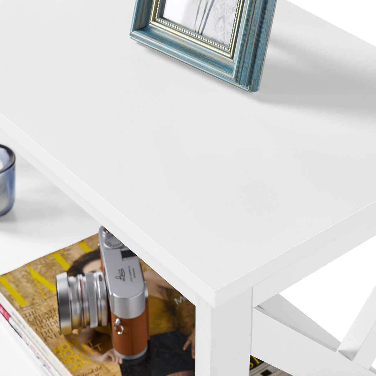 White 3-Tier Narrow Console Table G876869