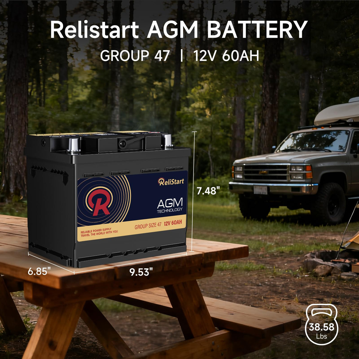 12V 60Ah Group 47 Automotive Battery Z8193
