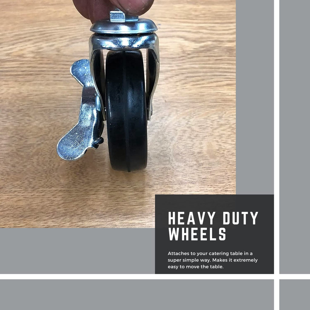 Folding Table Caster Wheels 3” Locking Casters I6827