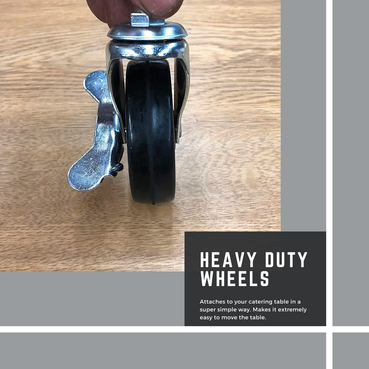 Folding Table Caster Wheels 3” Locking Casters I6827