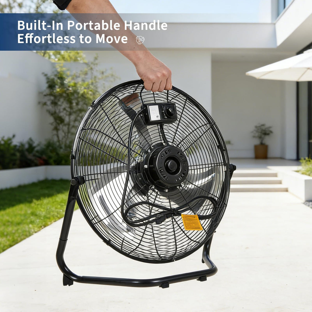 18 Inch 3 Speeds Metal Floor Fan H697646