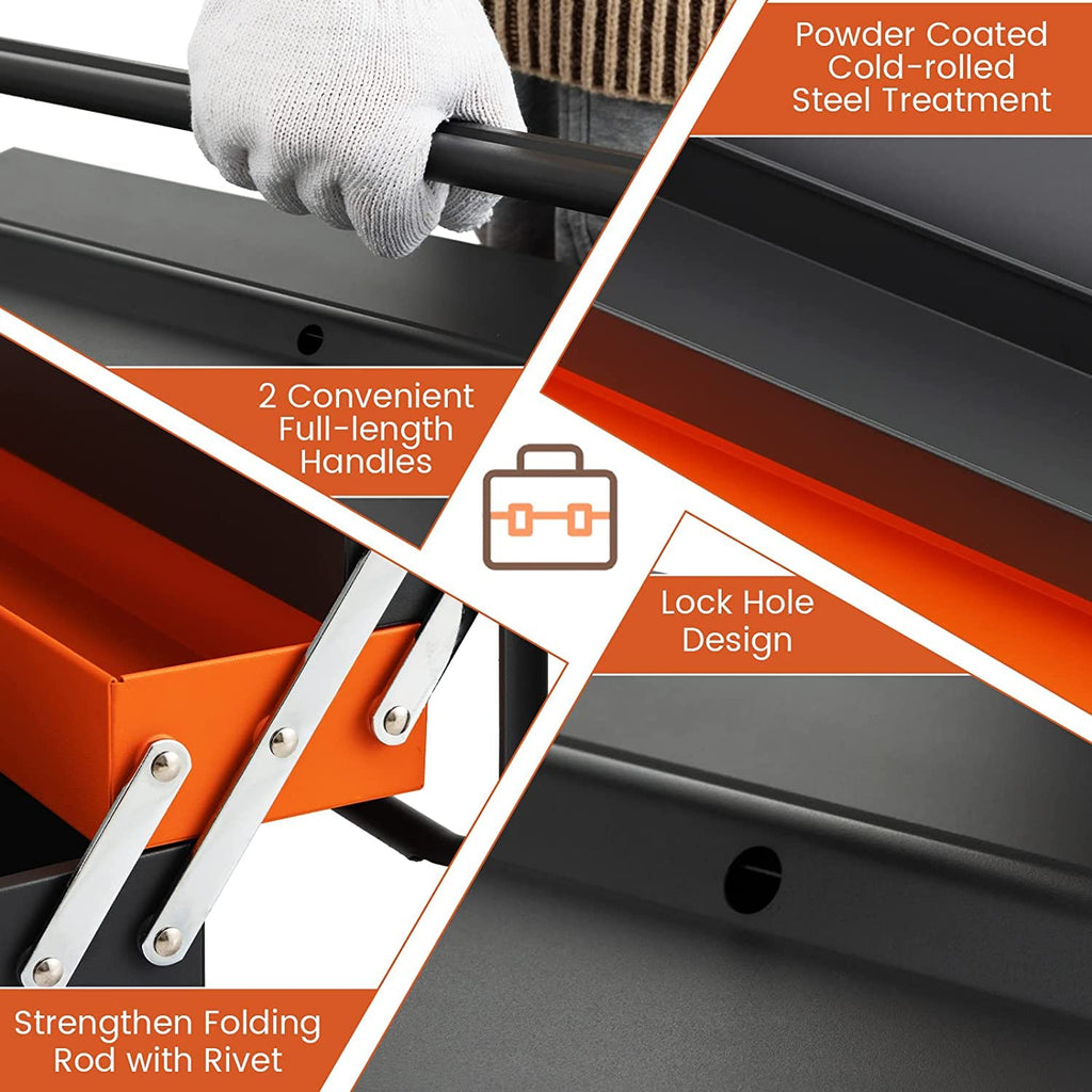 22-Inch 3-Layer 5-Tray Metal Tool Box E9806