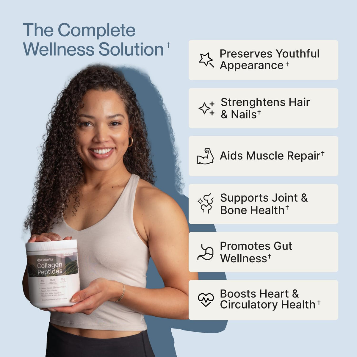 Collagen Peptides Powder Grass-Fed Pasture-Raised Hydrolyzed Type I & III Unflavored 32 oz U46399