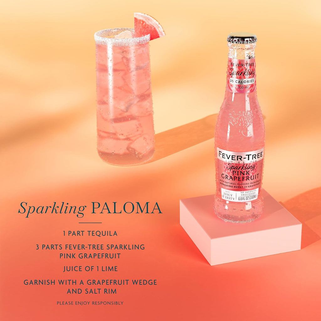 Sparkling Pink Grapefruit Soda Mixer, 24 Pack, 6.8 Fl Oz Bottles J125714