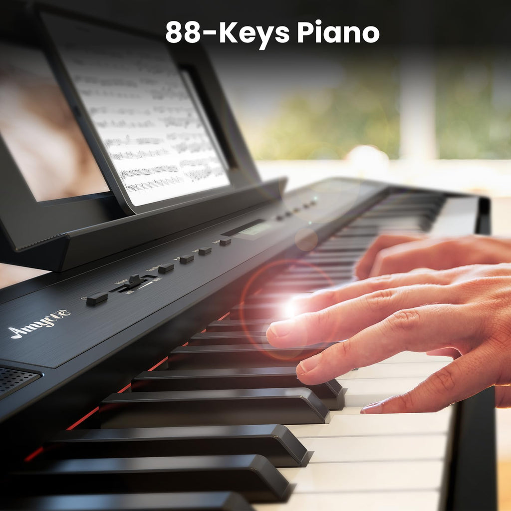 88-Key Weighted Hammer Action Digital Piano with Stand, Headphones, Carrying Case & Power Adapter K39999