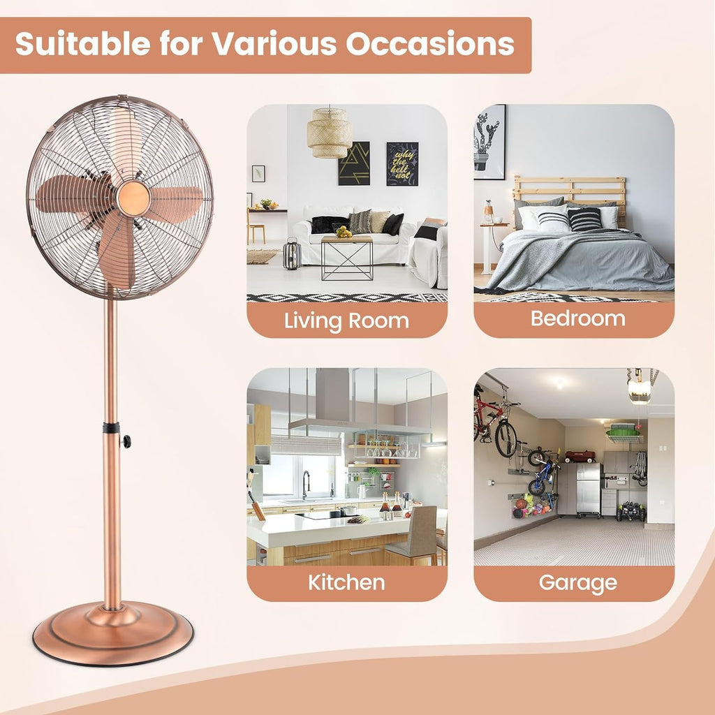 16'' Oscillating Pedestal Fan with 3 Speed L724