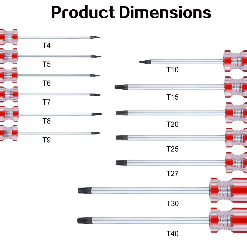 Magnetic Security Torx Screwdriver Set, T4-T40 T42797