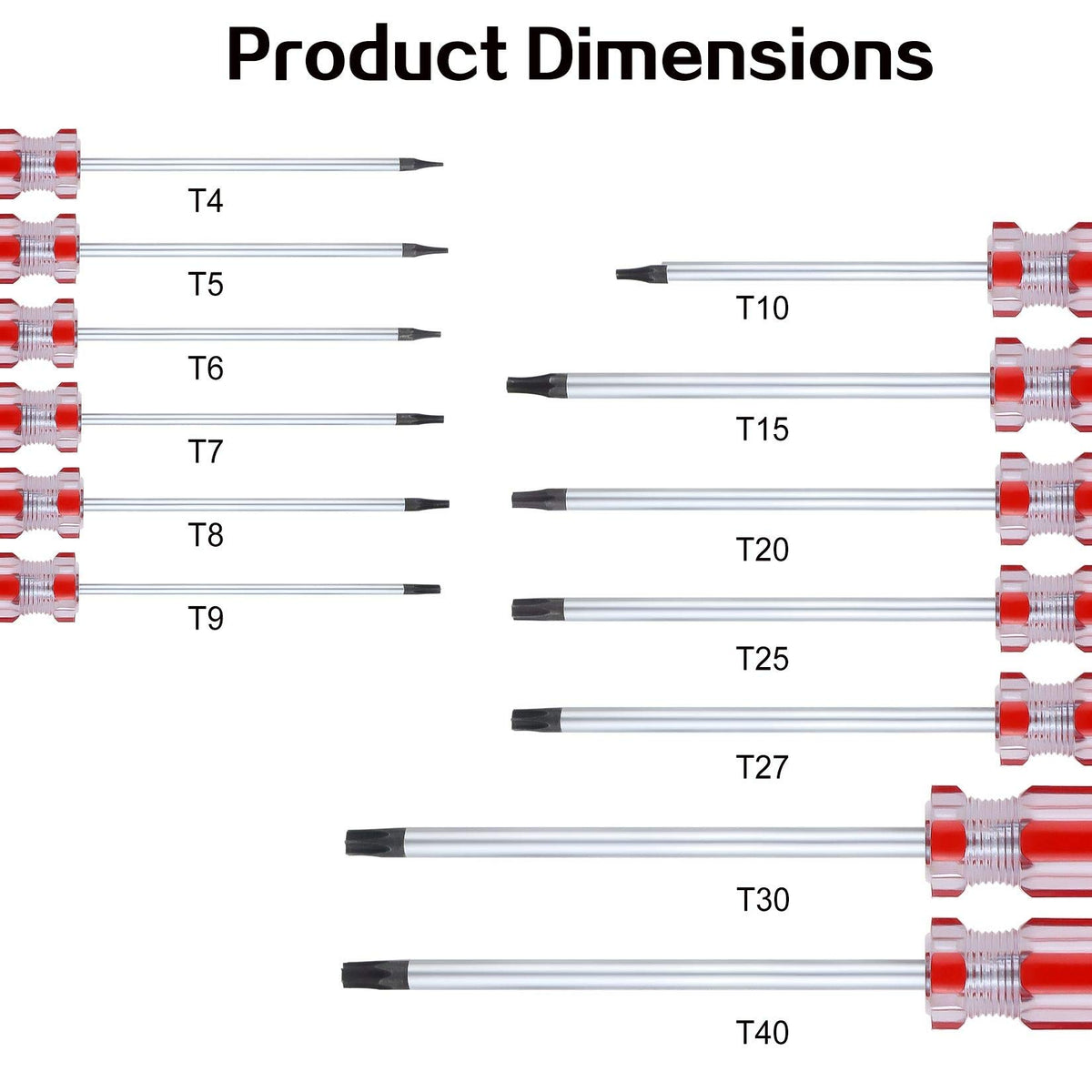 Magnetic Security Torx Screwdriver Set, T4-T40 T42797