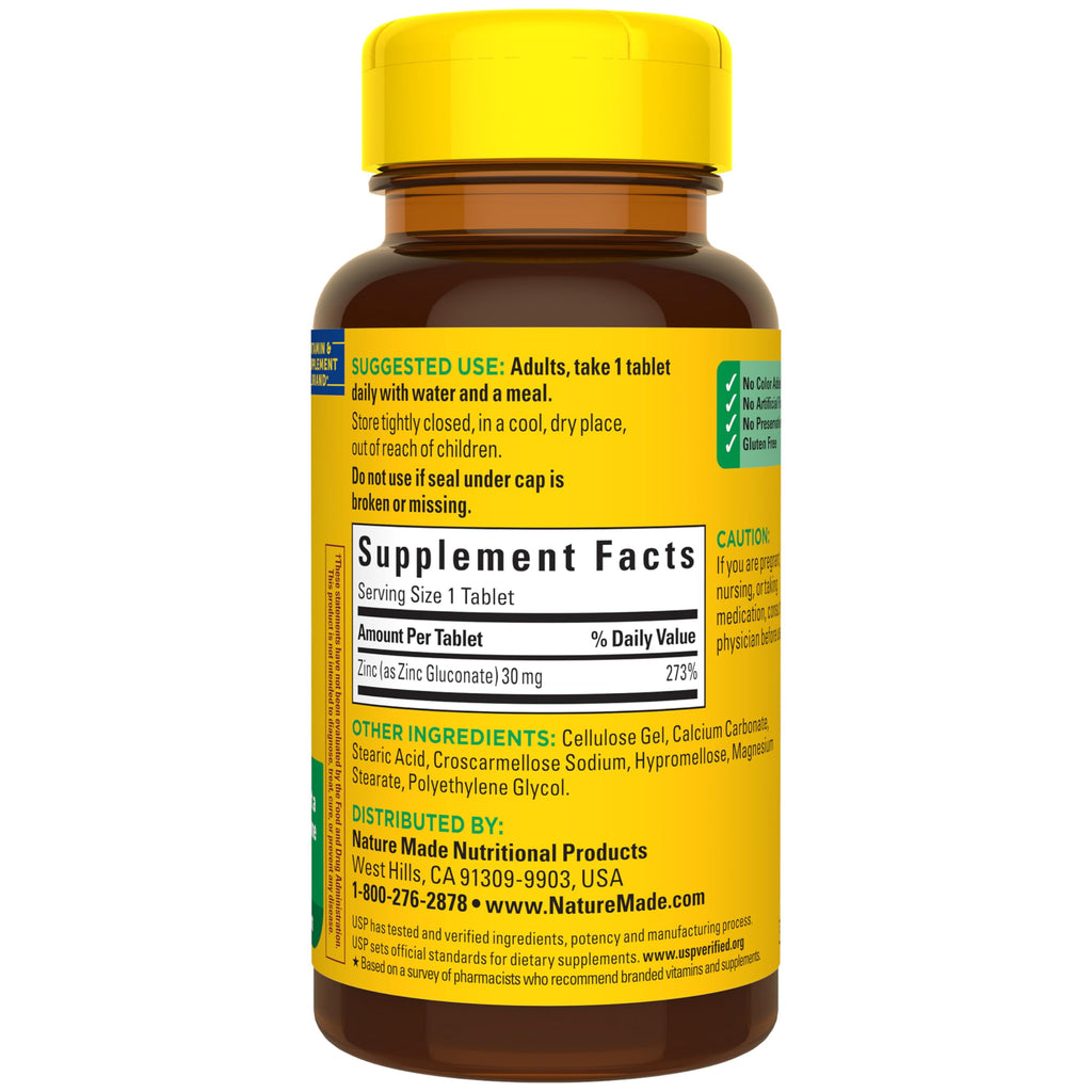 Zinc 30 mg 100 Tablets D3881