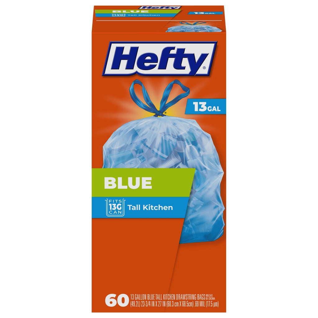 Blue 13 Gallon Trash Bags 60 Count B467